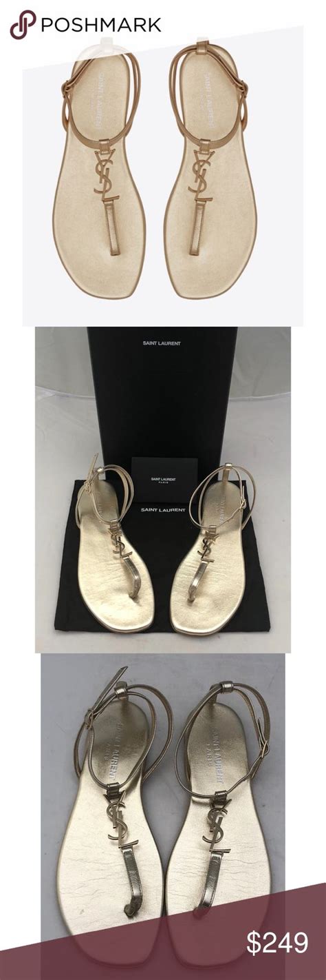 ysl nu pieds gold|Sandals .